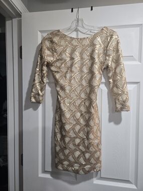 As U Wish Gold Sequin Mini Dress